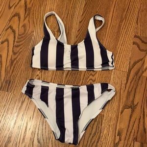Striped bikini set